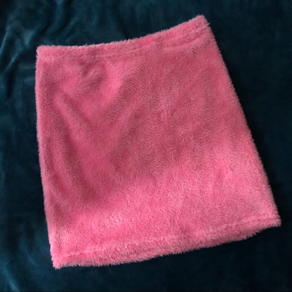 Fuzzy Pink High Waisted Mini Skirt Sz S